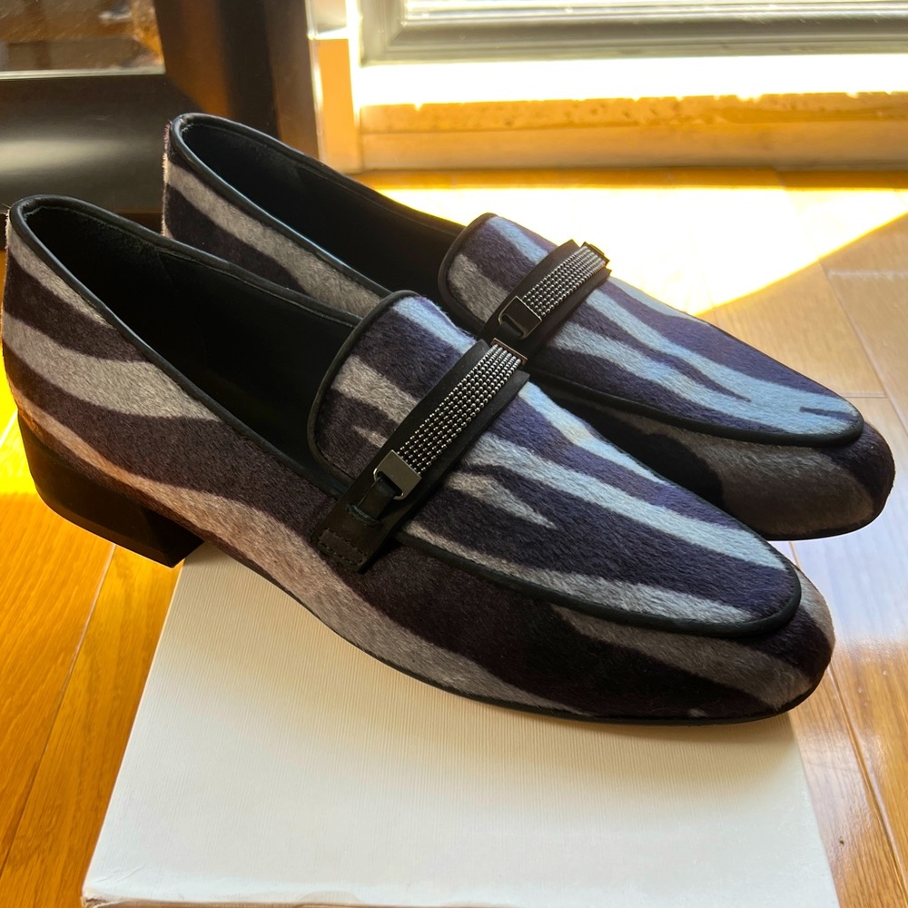 Peserico New with Box women’s loafer grey black size 40